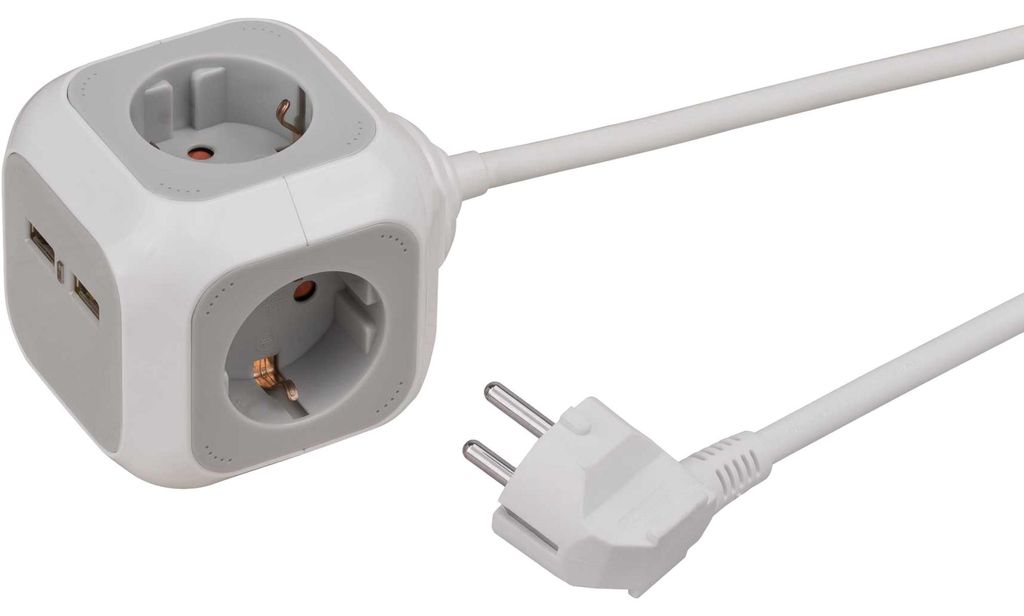 Brennenstuhl USB-Charger 4-fach Steckdosenwürfel Produktbild 