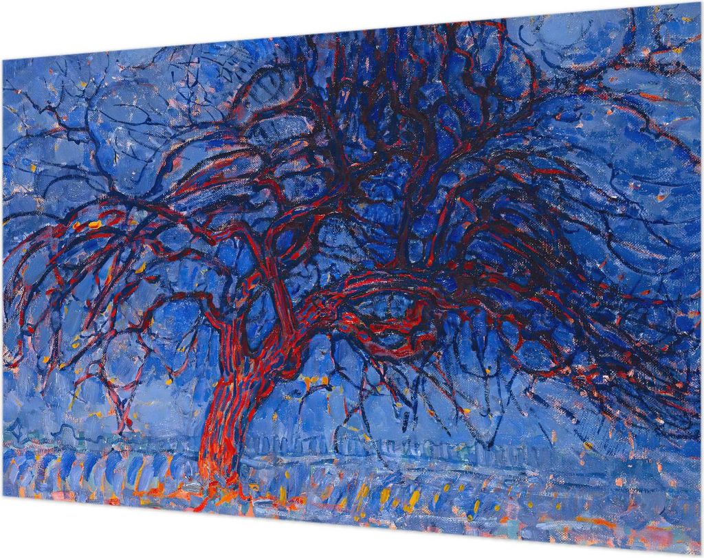 Wandtapete - Dekorative Tapete für Wohnzimmer- Tapetenfolie für Wanddekoration - 104x70 cm - Flammenbaum