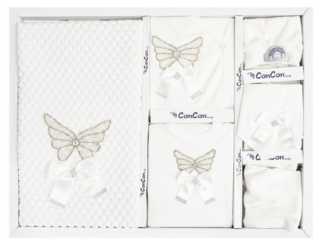 Schmetterling Baby Erstausstattungspaket 10-teilig aus 100% Produktbild 