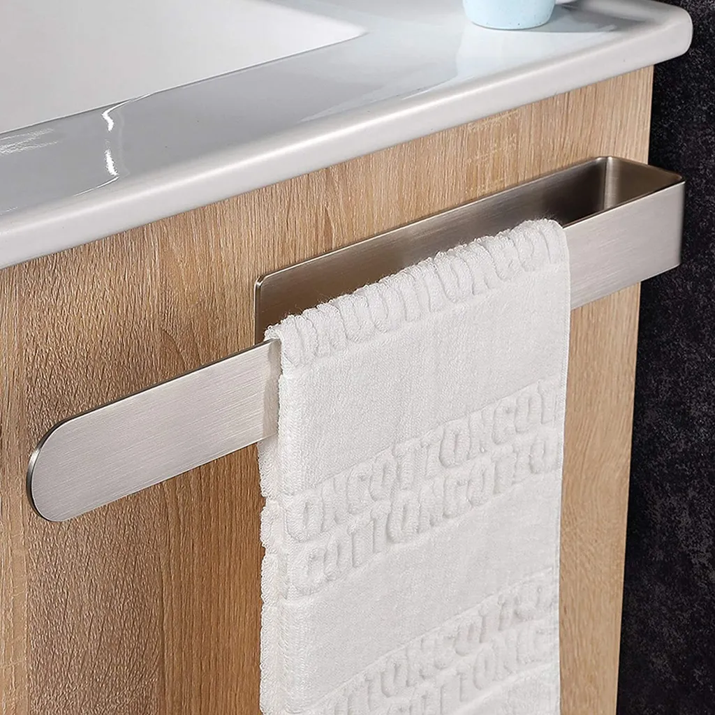 Portasciugamani 37cm Acciaio Inox SUS304 | Autoadesivo Alta Tenuta