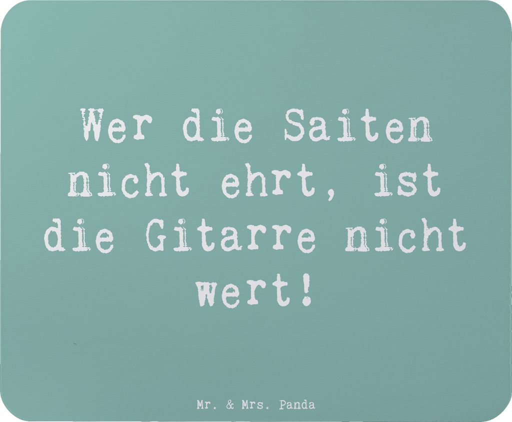 Mr. & Mrs. Panda Mouse Pad Spruch Gitarre Wert - Meeresbrise - Geschenk, Musik, Musiker, Liebe, Akustik, Lernen, Instrument, mousematte, mauspad la...