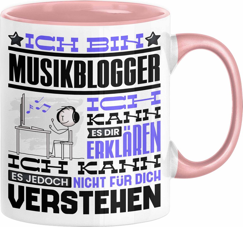 Musikblogger Geschenk Tasse Geschenkidee für Musikblogger Produktbild 