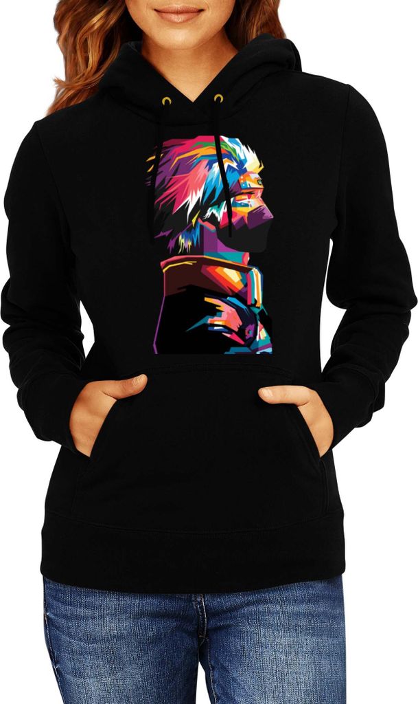 Damen Kapuzenpullover Naruto Kakashi Hatake 06, Lady L / Schwarz