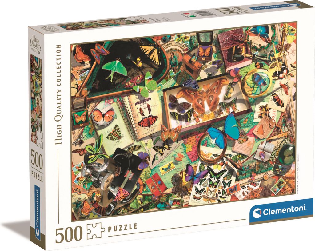 CLEMENTONI Schmetterling Sammler Puzzle 500 Teile