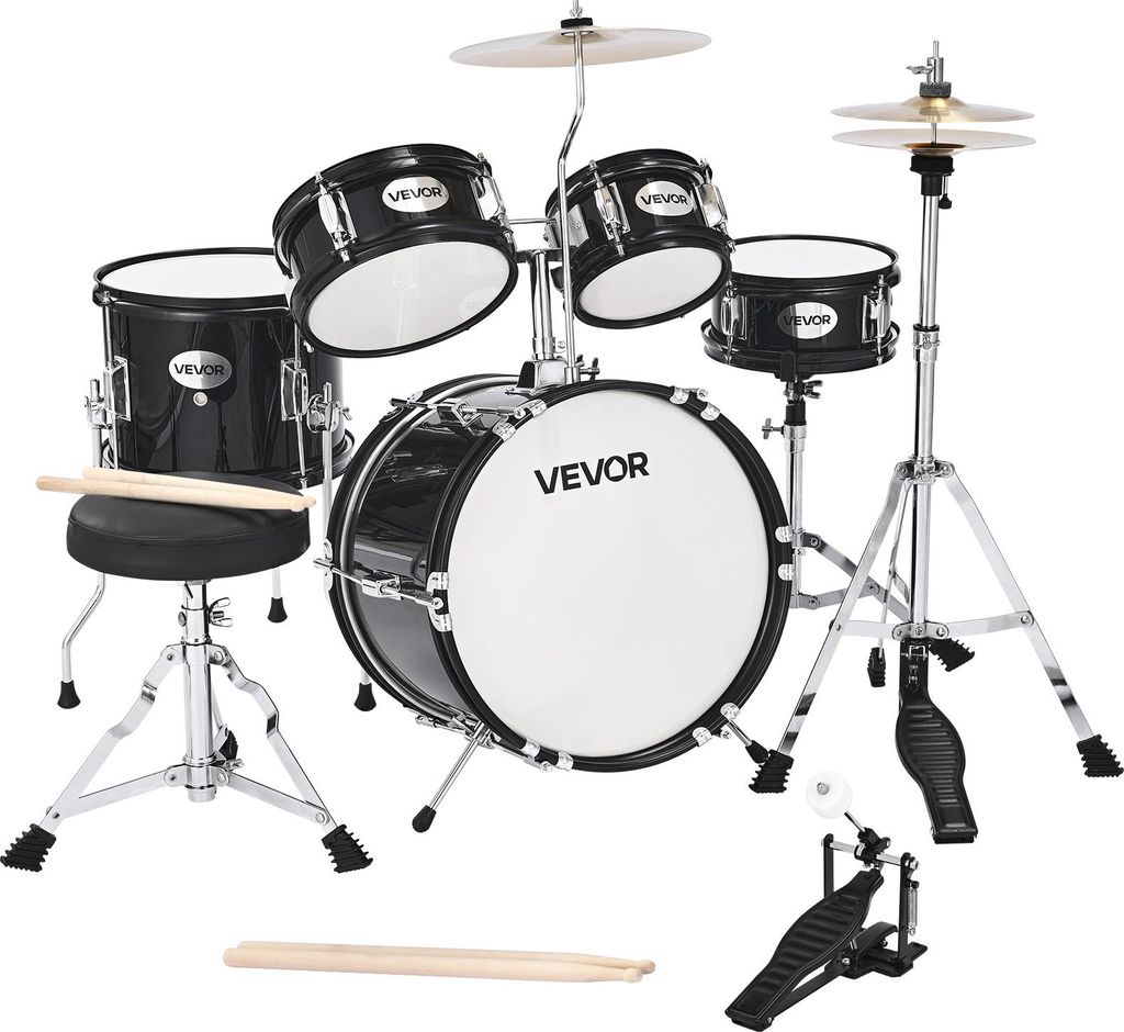 VEVOR Schlagzeug Set, 5-teilig, inkl. 35,6 cm Basstrommel, Produktbild 