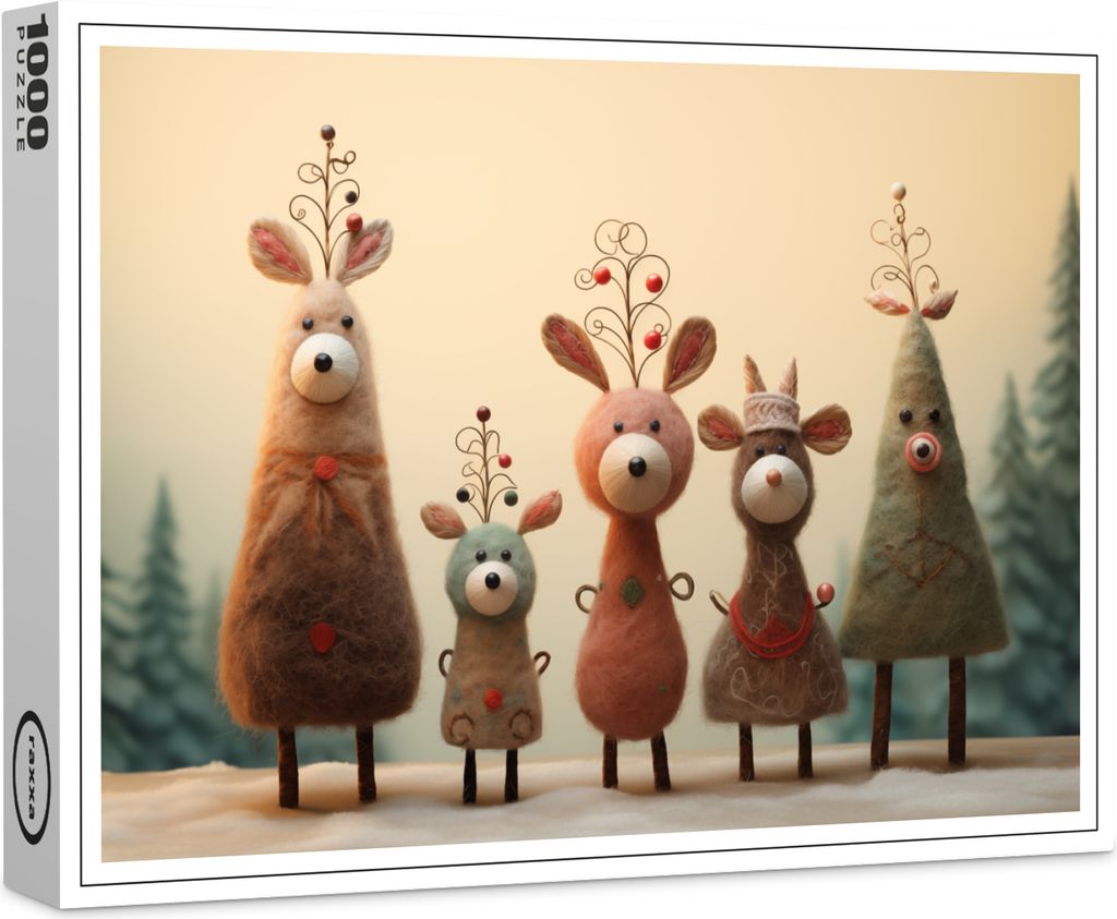 raxxa Premium-Puzzle "Fluffy Reindeer", 1000 Teile