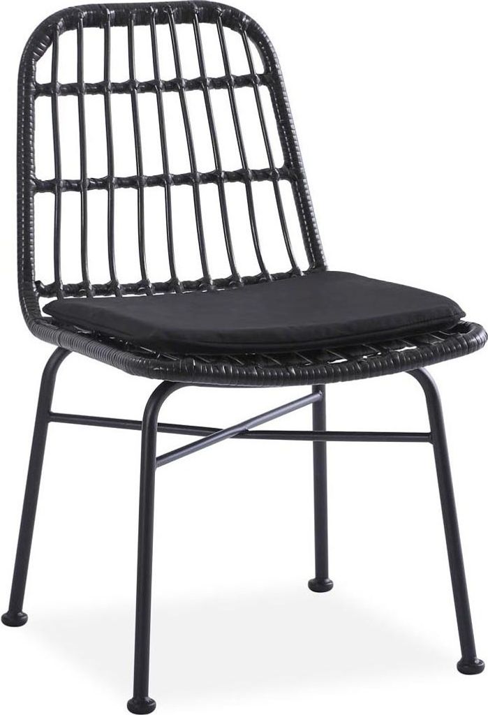 Halmar Gartenstuhl K401 - schwarz / grau Produktbild 