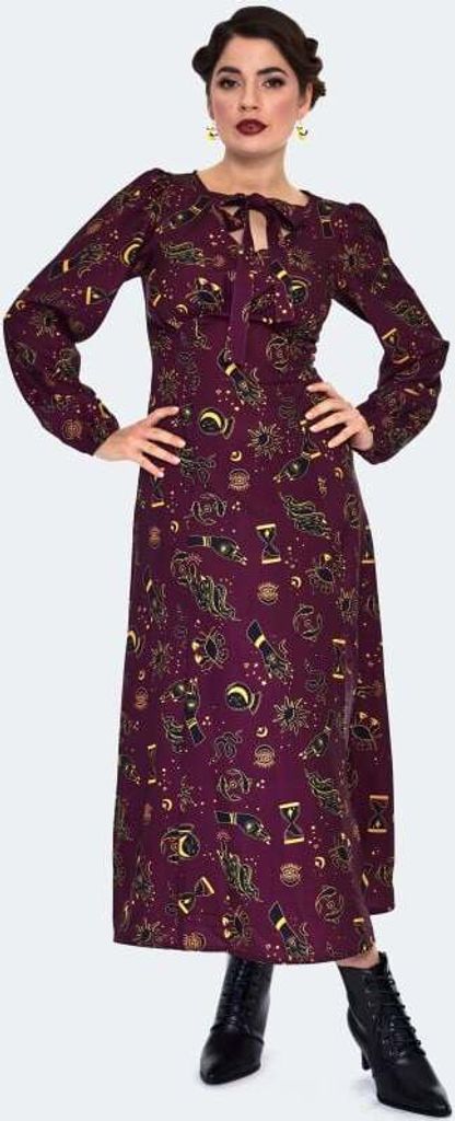 Voodoo Vixen Langes Kleid Damen Mystical Print Midi Dress multicolor XS
