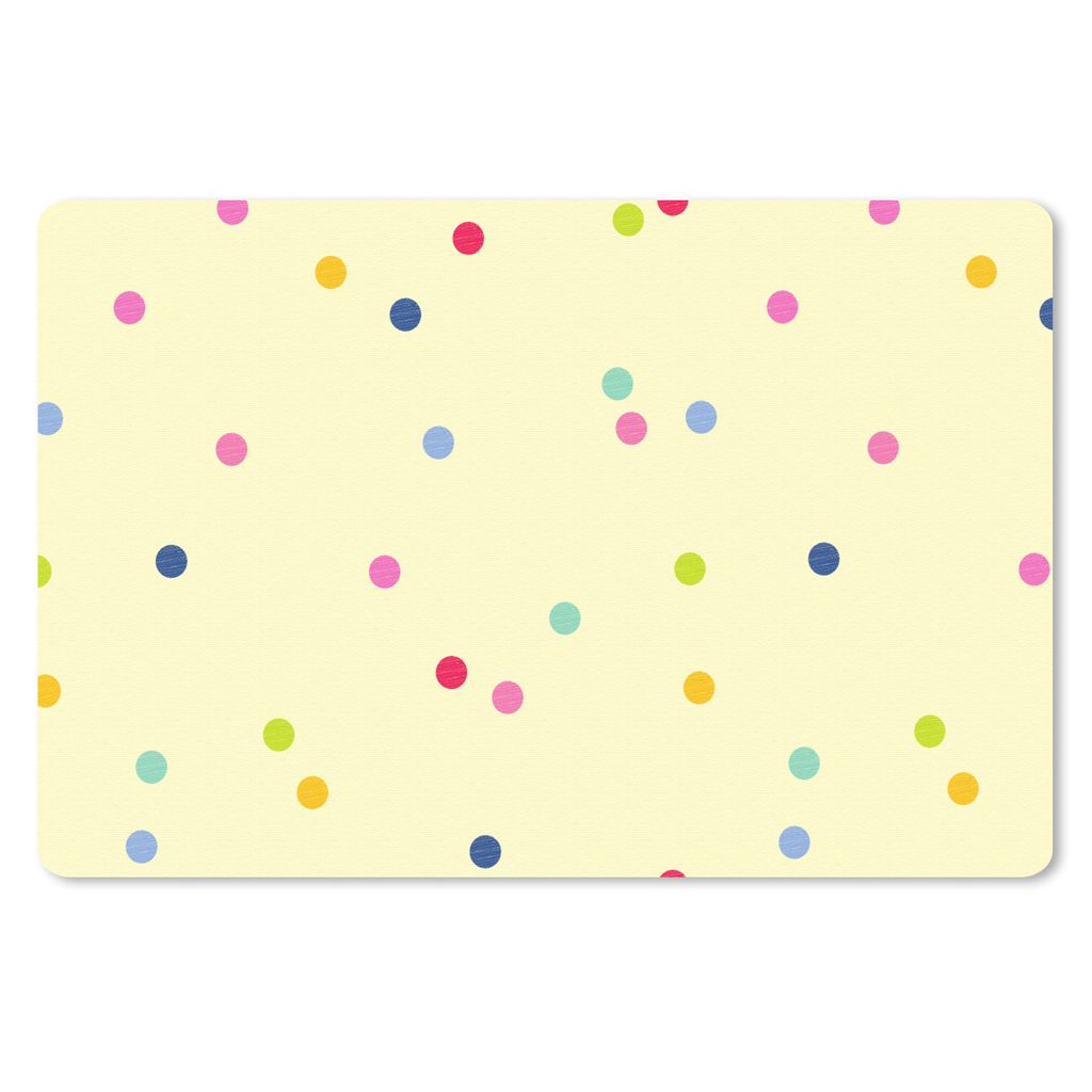 MuchoWow Schreibtischunterlage Konfetti - Muster - Pastell 60x40 cm - XXL Mauspad - Großes Mauspad