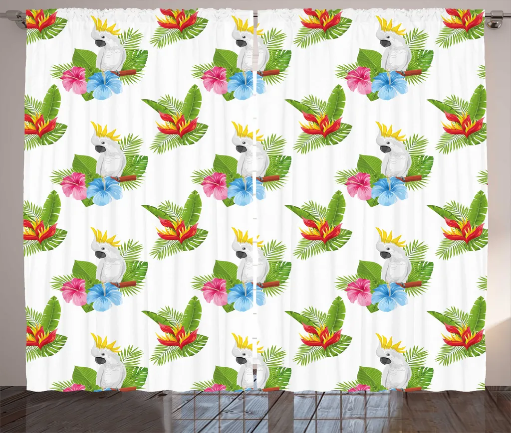 Rideau pour Chambre Ambiance Nature Tropicale avec Boucles 280x225