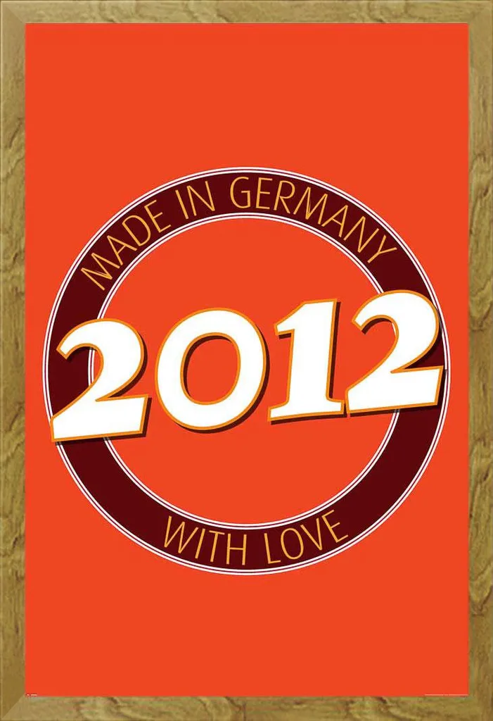 Poster 2012 Germania Shinsuke Cornice Maxi Rovere Vetro Acrilico