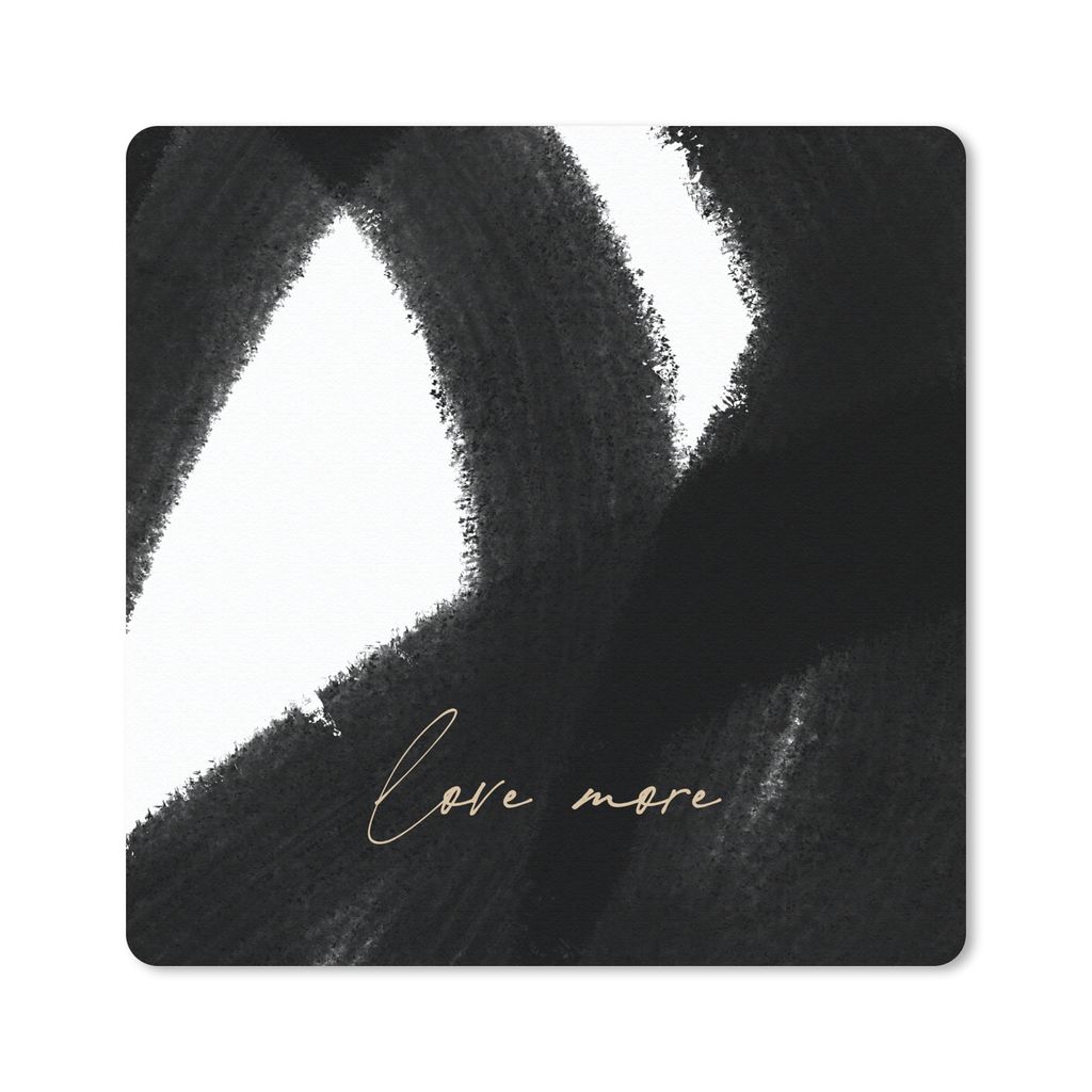 MuchoWow Mauspad Mousepad Text - Abstrakt - Liebe mehr - Zitate 30x30 cm - Mousepads - Maus Mat - Pad - Mausunterlage - Gaming
