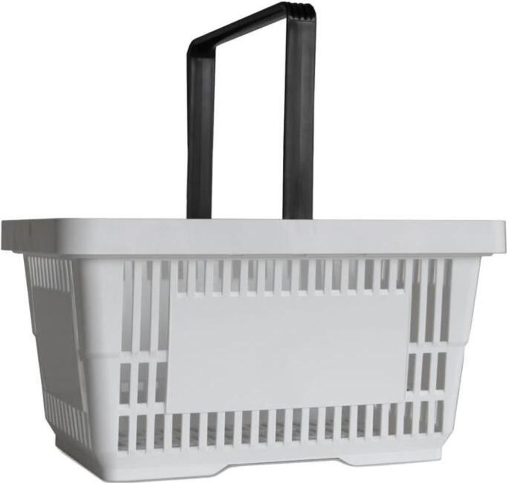 Einkaufskorb mit 1 Bügel, 21 Liter, weiss Produktbild 1