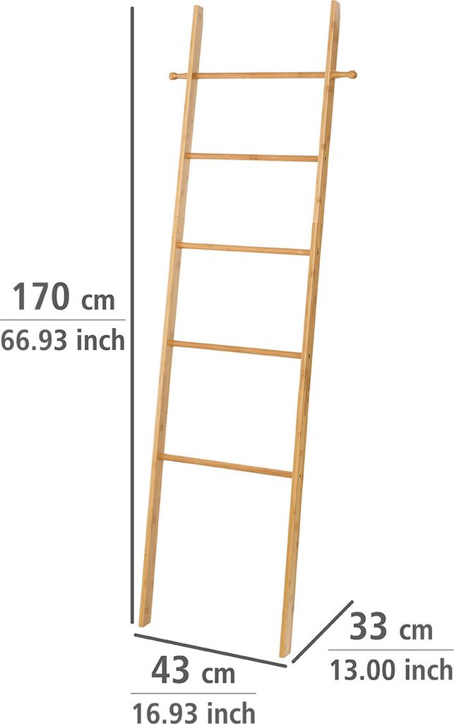 WENKO Handtuch Leiter Bahari Stnder Bambus 5 Stangen 2