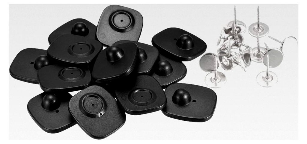 Packung mit 50 magnetischen Diebstahlschutzetiketten für Einzelhandel