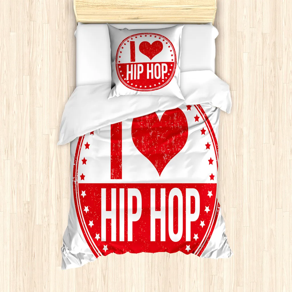 Copripiumino ABAKUHAUS Antiacaro 135x200 Hip Hop Bianco Rosso