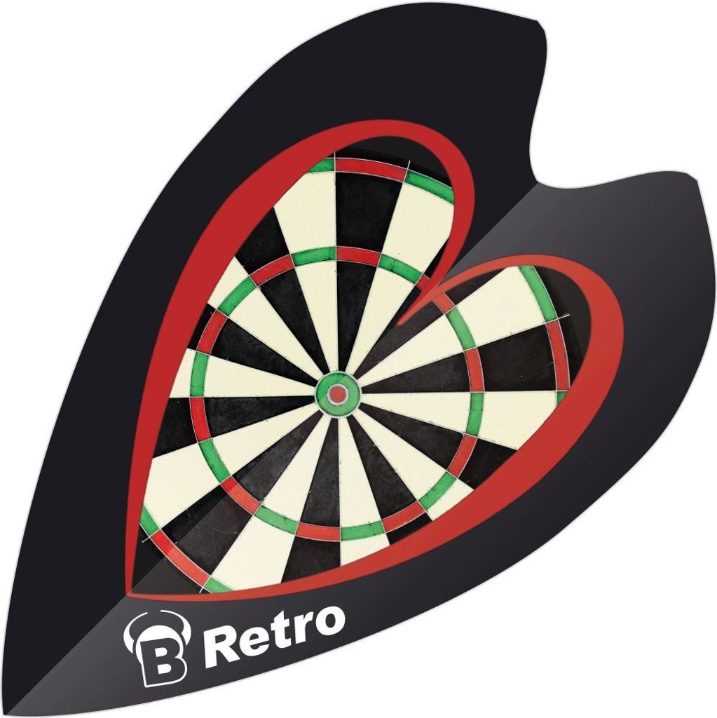 BULL'S Retro Flights Dart Herz
