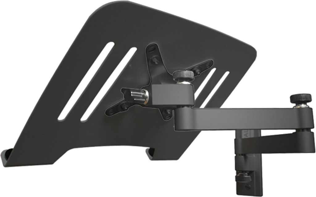 Universal Laptop Wandhalterung Notebook Halterung schwarz - schwenkbar neigbar ausziehbar - mit Tablet Adapter Ablage Auflage schwarz Modell: L52B-...