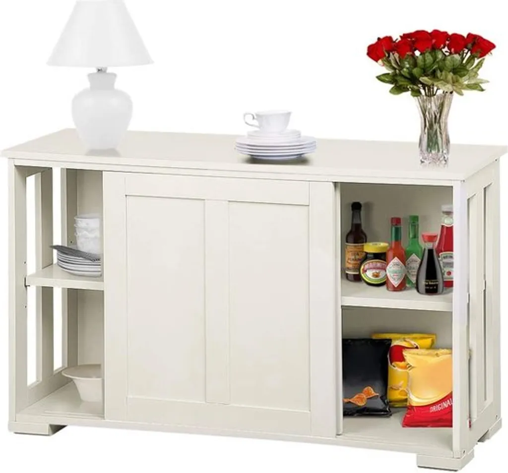 Bahut de Cuisine Portes Coulissantes Gain de Place et Structure Robuste