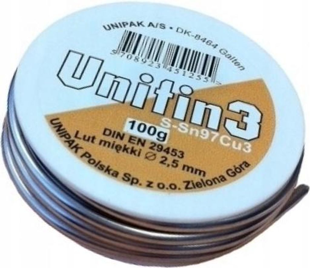 Weichlötzinn UNITIN3 2,5 mm 100 g UNIPAK