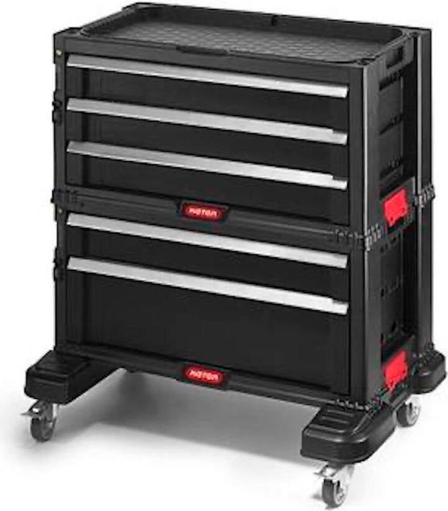 PEPE Werkzeugwagen | Werkzeugschrank | Werkzeugbox | 5 Schubladen | HxBxT: 562 x 289 x 502 mm | Aufbewahrungsschrank | witterungs- und UV-beständi...