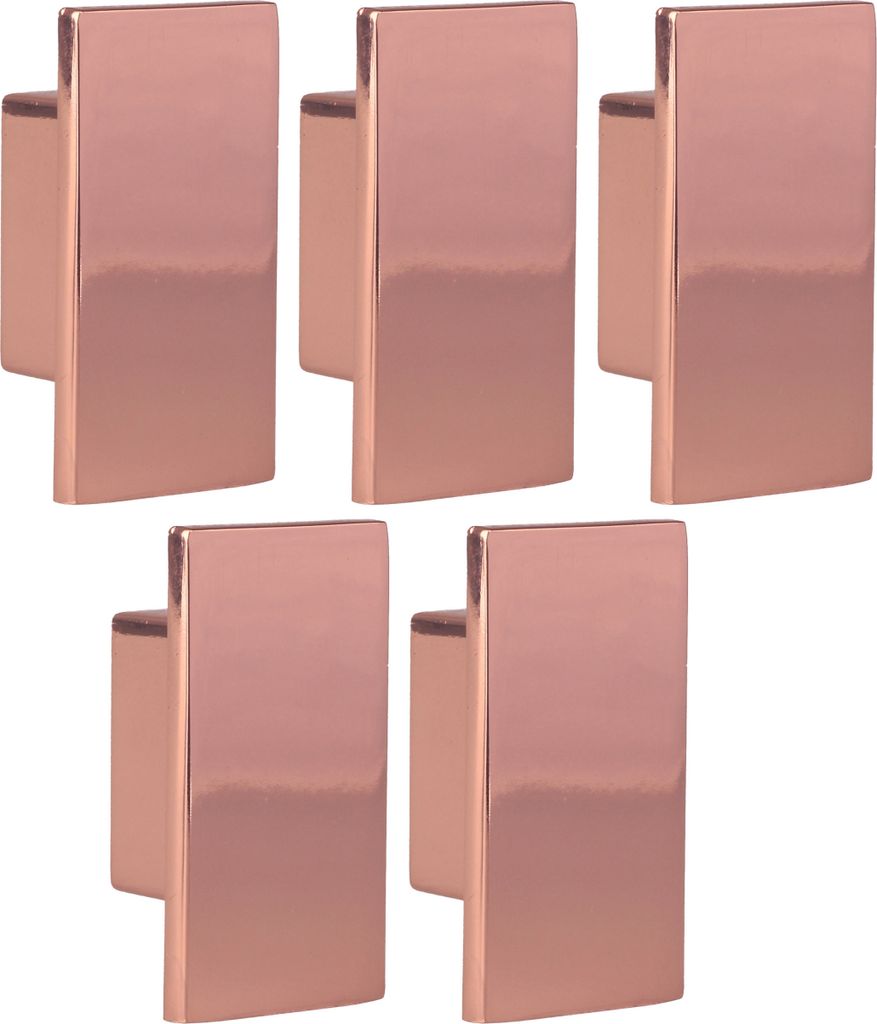 Natural Goods Berlin Möbelgriffe RECHTECK, 16mm Lochabstand, Schrankknöpfe passend für 15-22mm Türstärken, Griffe für Küchenschränke, Kommo...