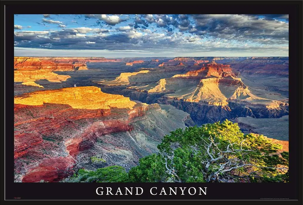 Décoration murale Grand Canyon pour salon avec cadre noir Shinsuke