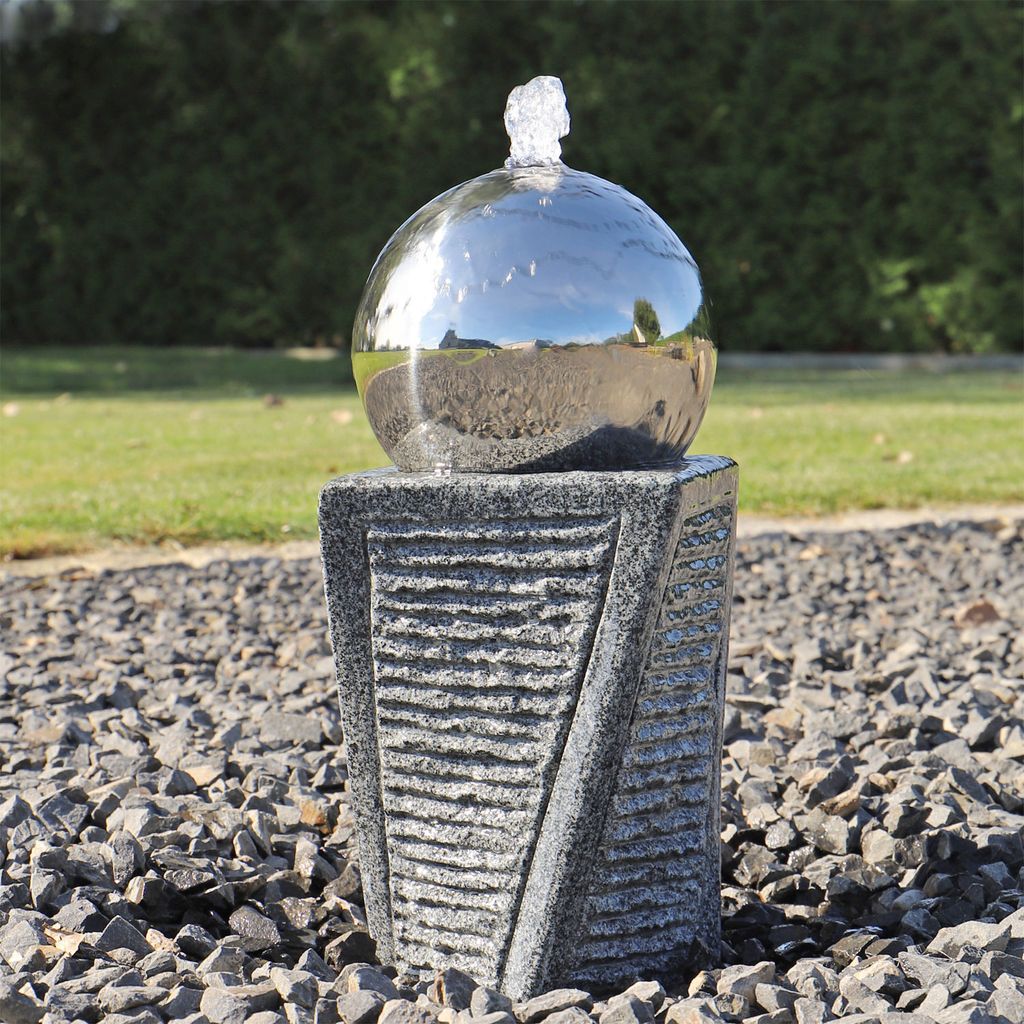 CLGarden Granit Springbrunnen SB17-2 mit Säule und Produktbild 3