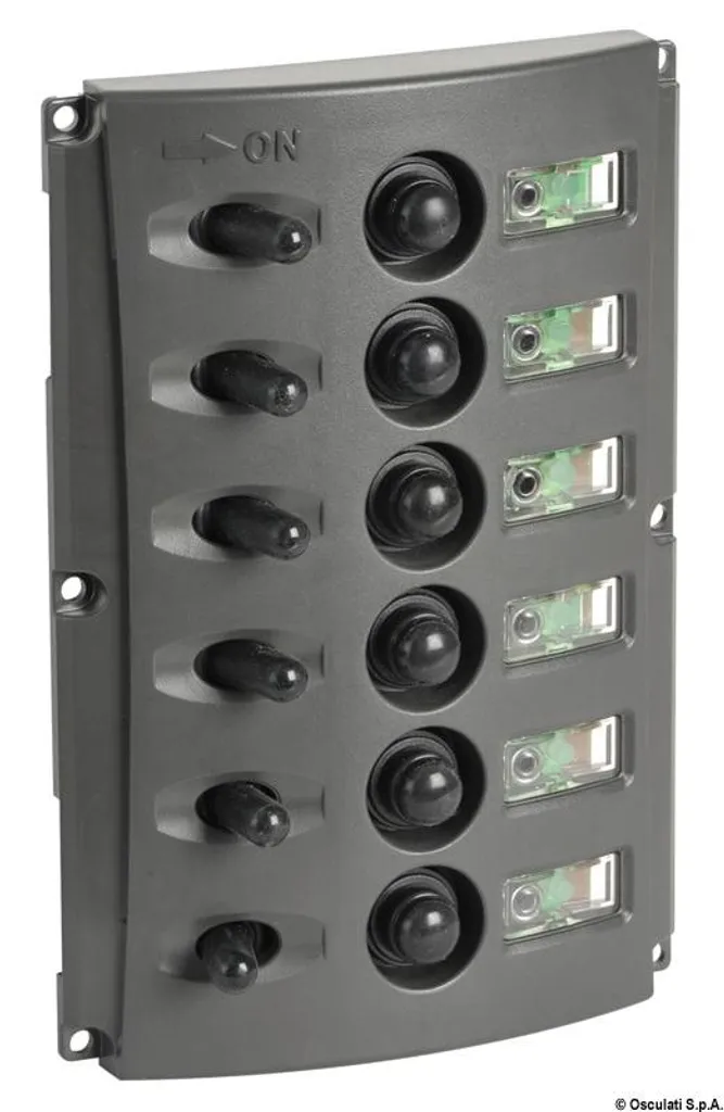 Tableau de protection pour camping-car et bateau à fusibles et LED