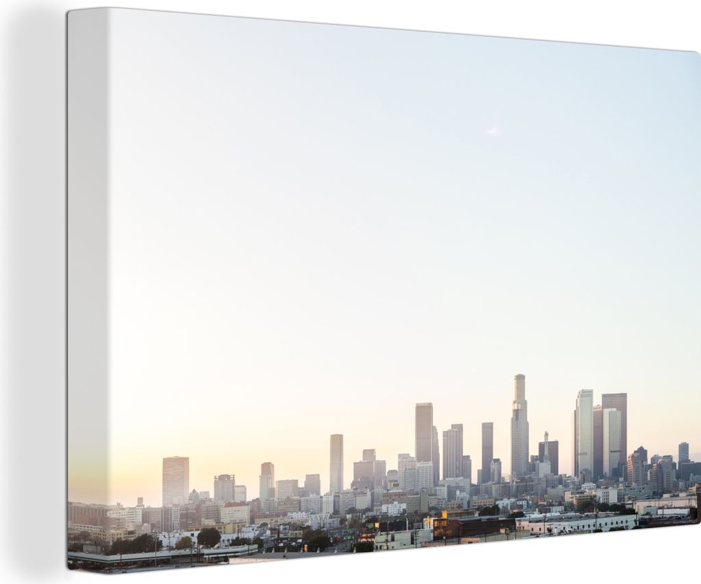 OneMillionCanvasses - Leinwandbilder - 140x90 cm, Stadt - Los Angeles - Amerika, Wandbilder Kunstdruck Wanddekoration - Foto auf Leinwand - Gemä...