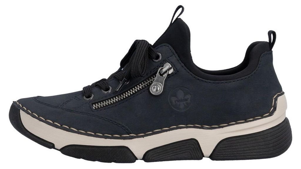 Rieker 45973 Halbschuhe Pazifik/Schwarz Größe EU 42 Produktbild 