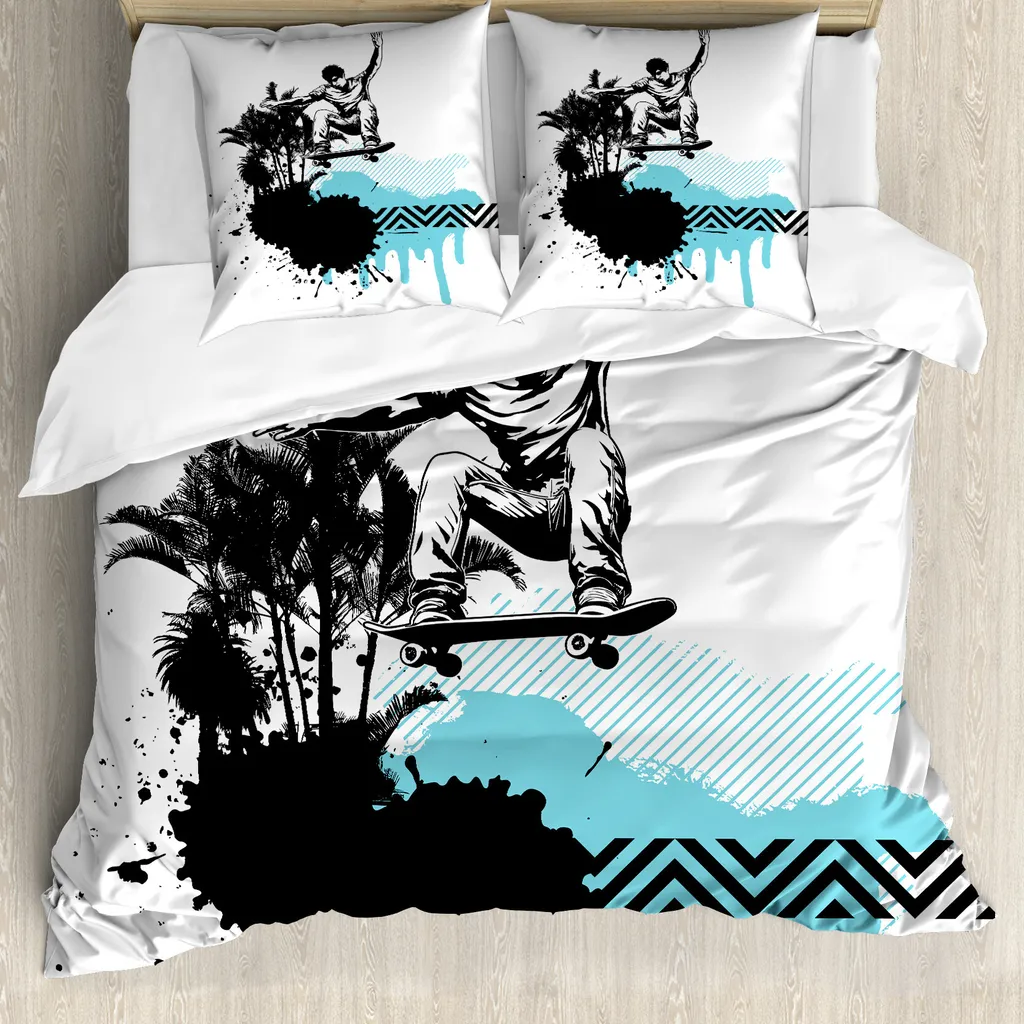 Copripiumino Grunge Skater ABAKUHAUS - Estetica Urban per Camera Ragazzo