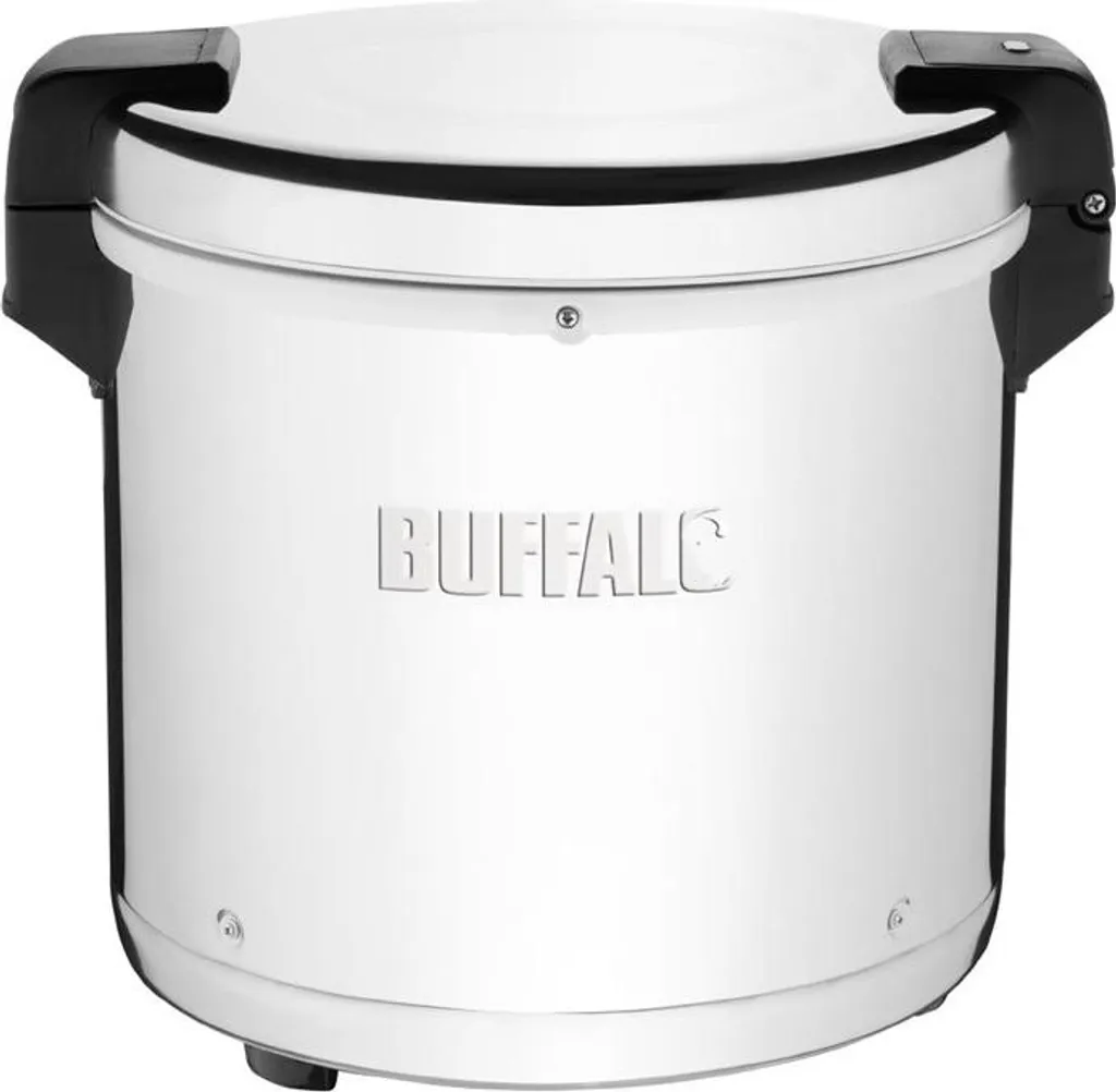 Chauffe-riz Buffalo 21 L inox avec cuve antiadhésive et maintien chaud