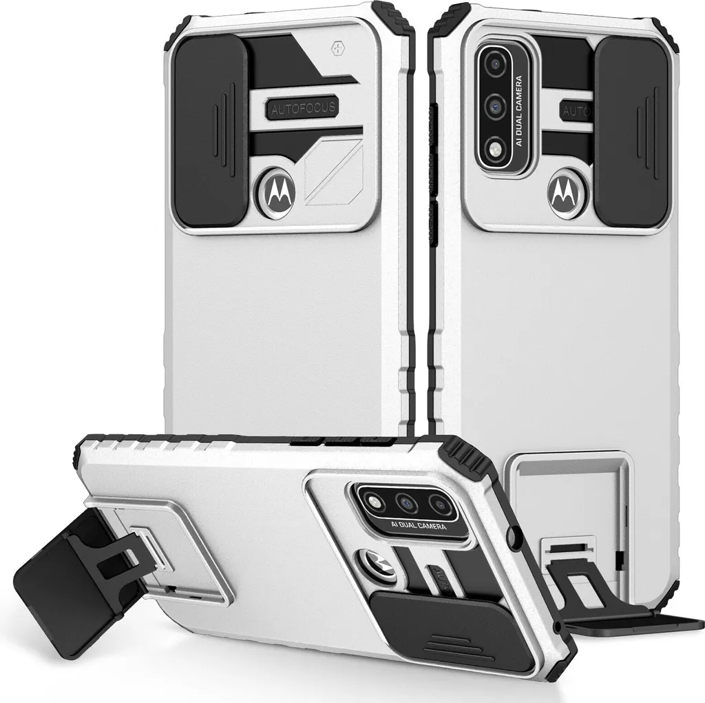 Cover Robusta Motorola G Pure Bianco: Protezione 360 con Cavalletto