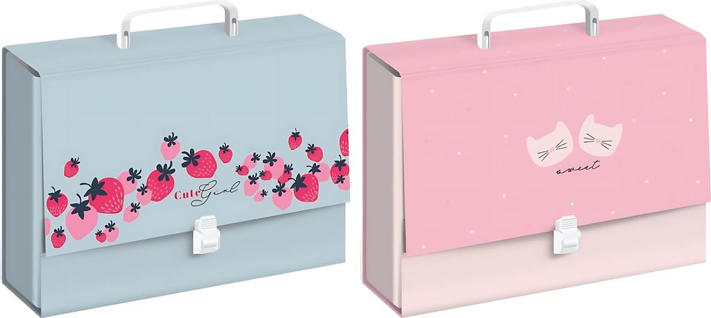 Interdruk Aktentasche aus Pappe mit Griff C4 5cm Mädchen