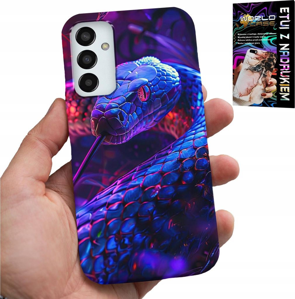 Gehäuse Für Samsung Galaxy M13 4G - Schlange Kobra Klapperschlange Reptiliengehäuse + Folie