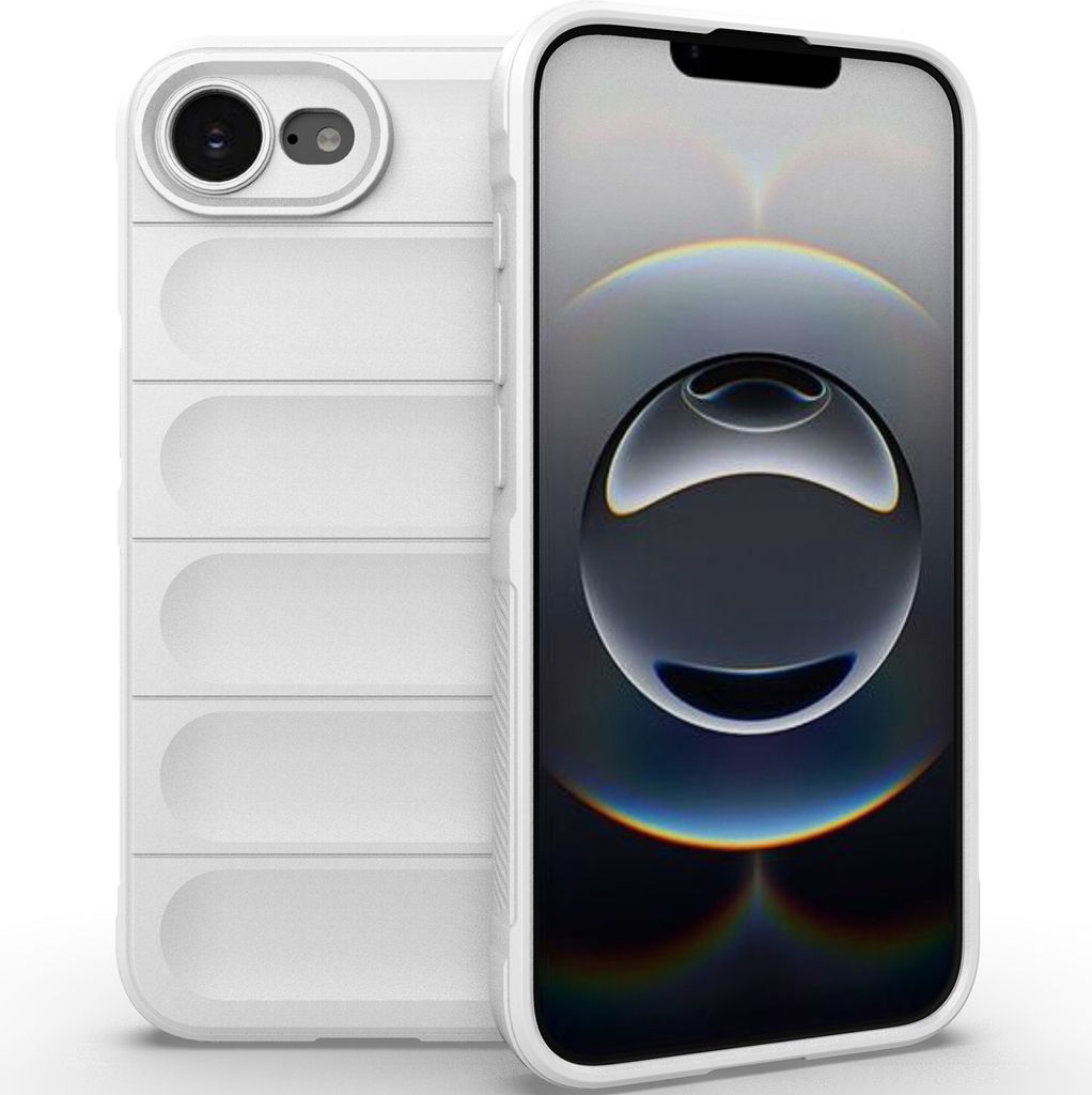 Handyhülle für iPhone 16e/iPhone 17e Weich TPU Silikon Stossfest Anti-rutsch Hülle Weiß