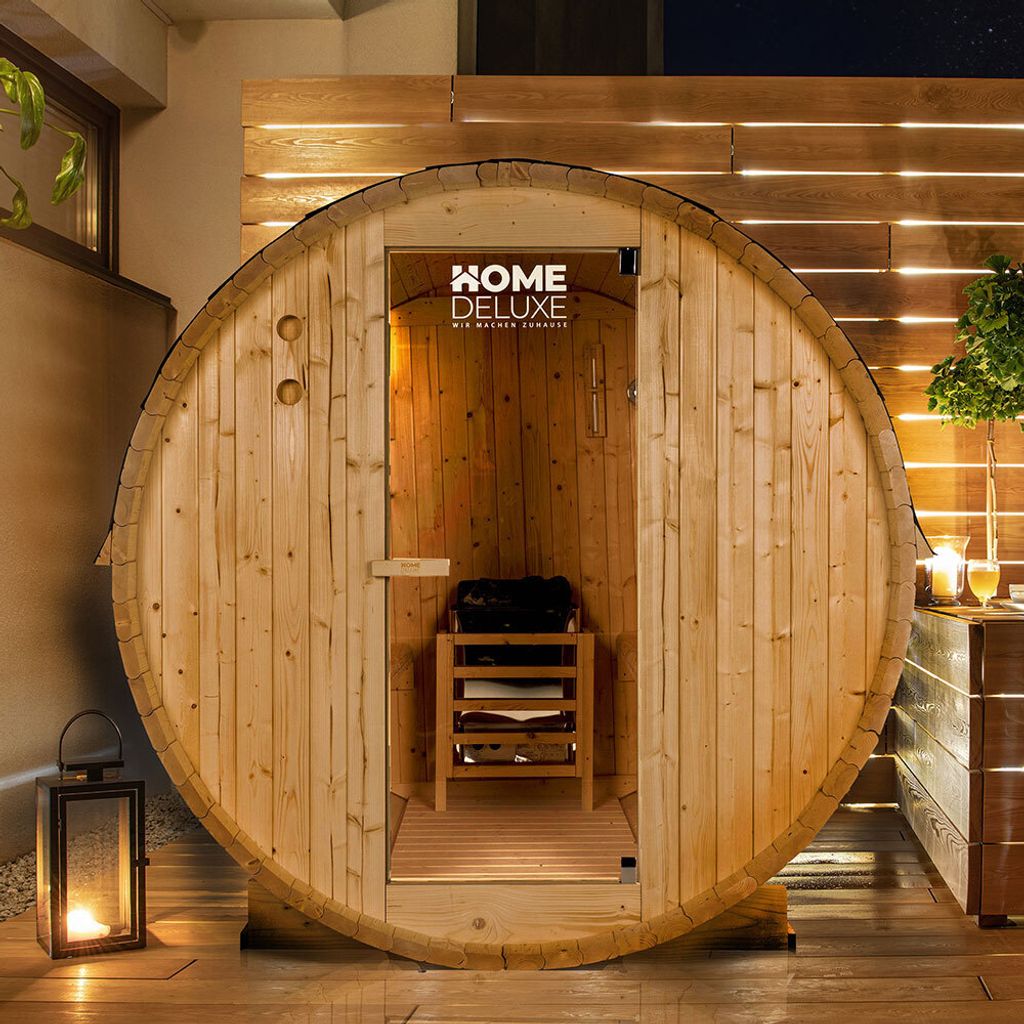 HOME DELUXE Outdoor Fasssauna LAHTI - ideal für 4 Personen Produktbild 