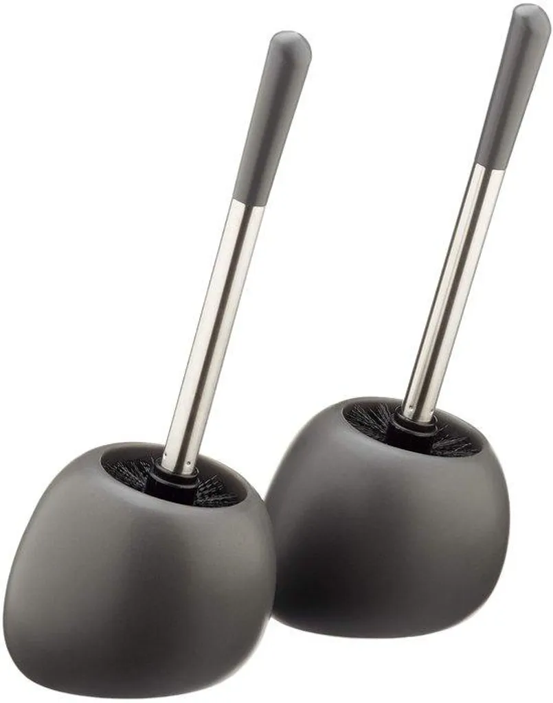 Porte-brosse WC inox gris mat anti-trace - Finition durable et robuste