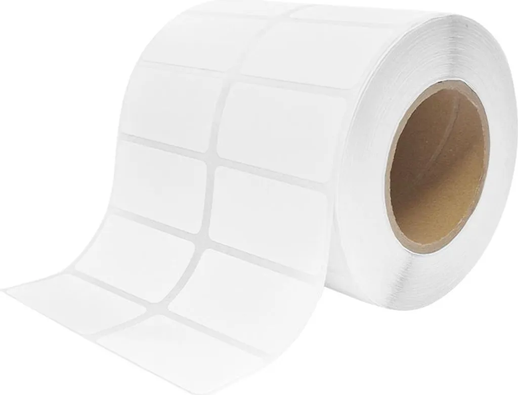 Rouleau d'Étiquettes Synthétiques en Polypropylène 50x25 mm - 2500 pz
