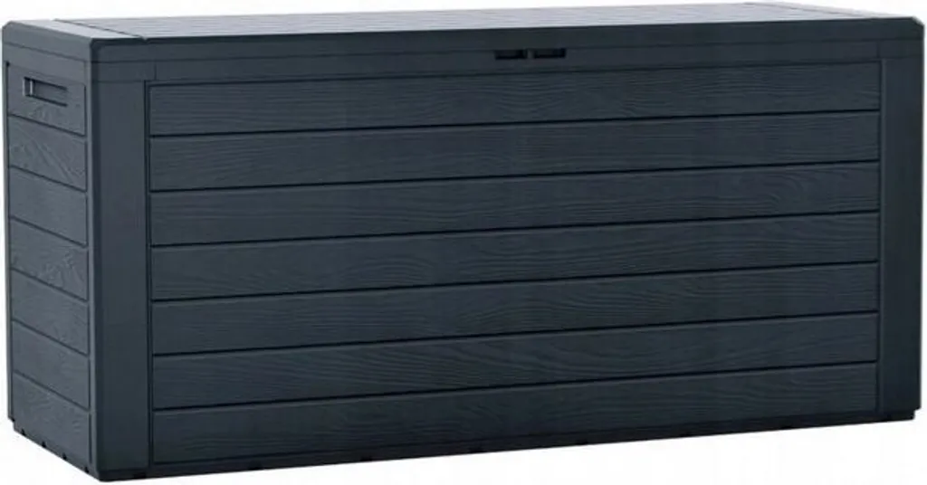 Coffre de rangement de jardin pour coussins et outils en bois 280L