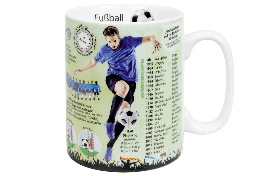 Könitz Wissensbecher Fußball, Mug, tasse, tasse à café, Image du produit 