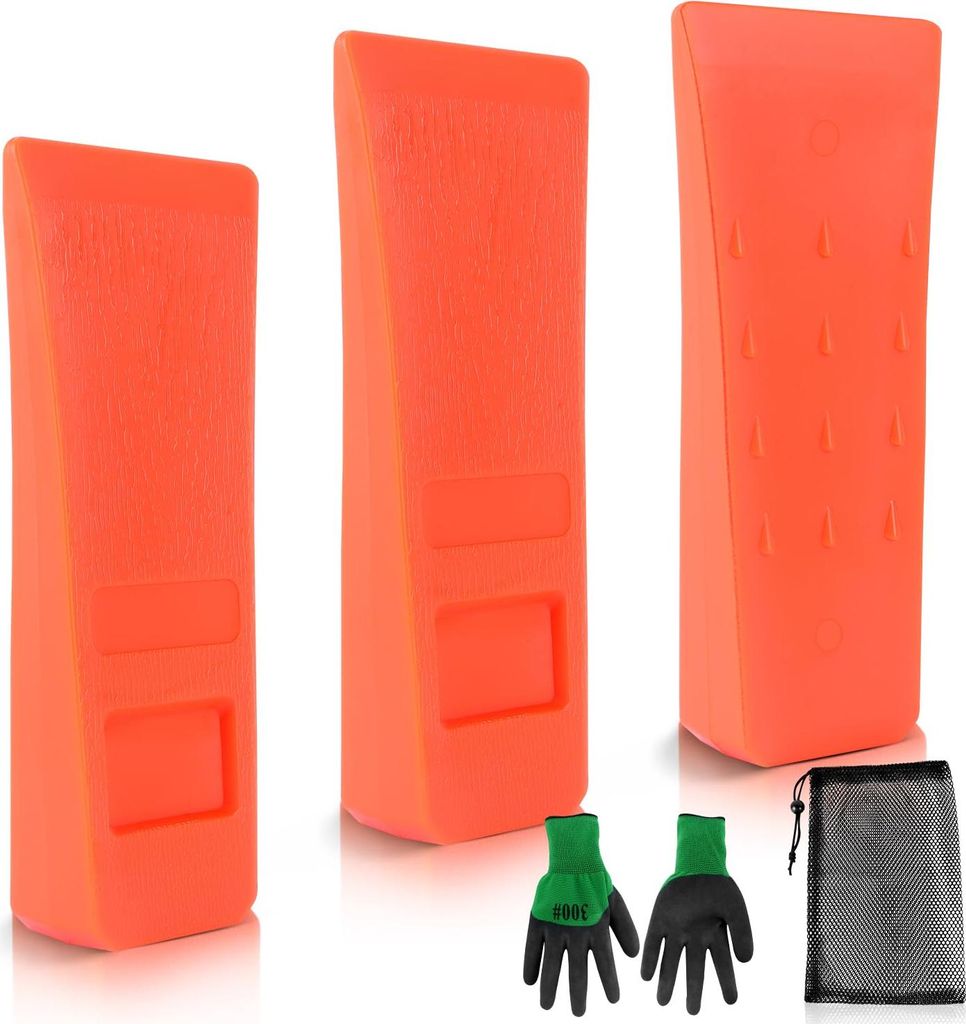 Fällkeil Kunststoff Fällkeil Wiederverwendbar Forstkeil 3Stk Spaltkeil 6 Zoll Widerstandsfähig und Lange Lebensdauer für Kontrollierten Fällen...