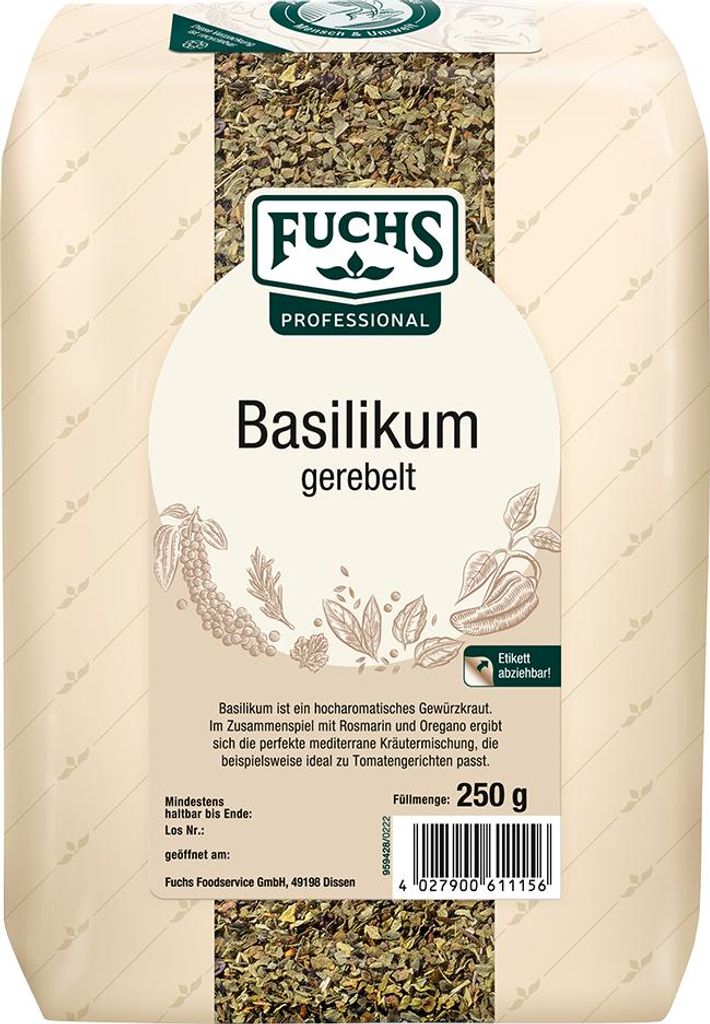 Fuchs Professional Basilikum gerebelt würzige Produktbild 