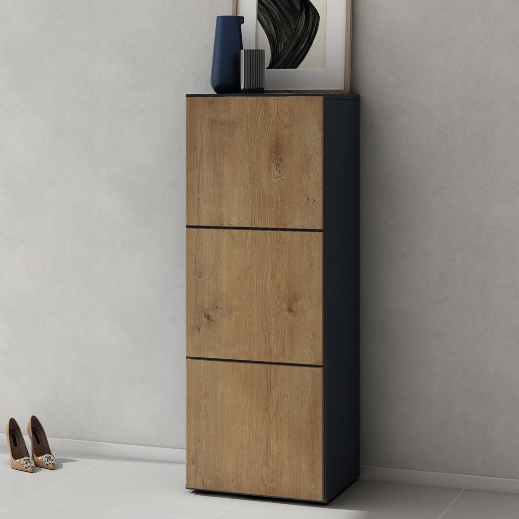 doporro Schuhschrank Schuhregal Schmal Schuhkommode 45 cm Produktbild 