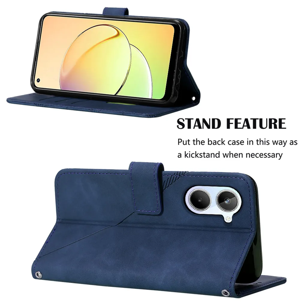 WBWONE Cover per realme sdf54566441, Anti-Graffio Antiurto Custodia in Morbida Silicone TPU Protettiva Case con Fodera in Tessuto - Blu