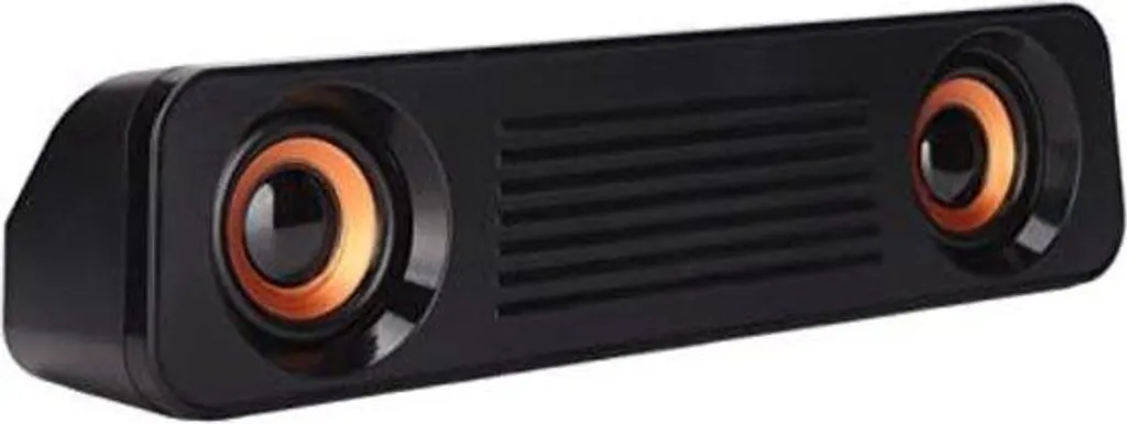 Haut-parleur horizontal 25W noir pour ordinateur de bureau et PC