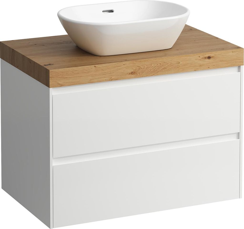 LAUFEN LANI Waschtischplatte wildeiche inklusive Unterschrank, 1 Ausschnitt mittig, 785x495x580mm, H4065511122611