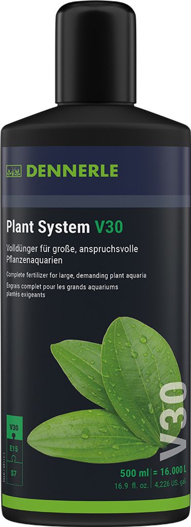 Dennerle Plant System V30, 500 ml - Volldünger für große, anspruchsvolle Pflanzenaquarien