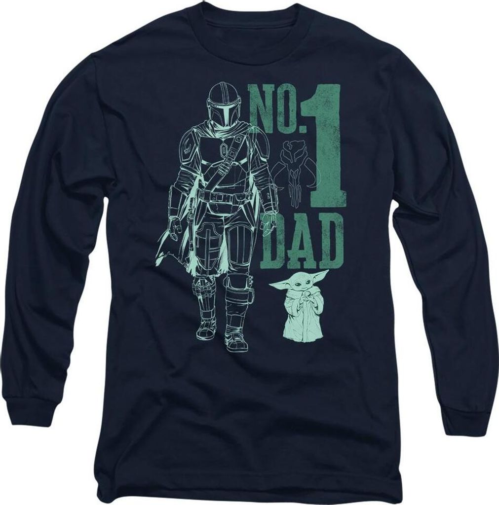Star Wars: The Mandalorian - "No. 1 Dad" T-Shirt für Herren/Damen Uni TV14192 (XL) (Marineblau)